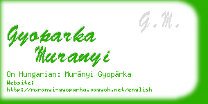 gyoparka muranyi business card